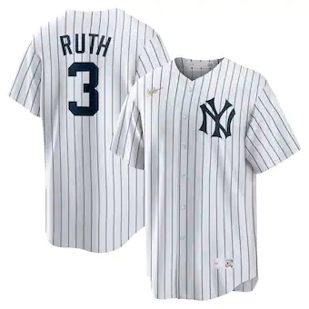 mens nike babe ruth white new york yankees home cooperstown
